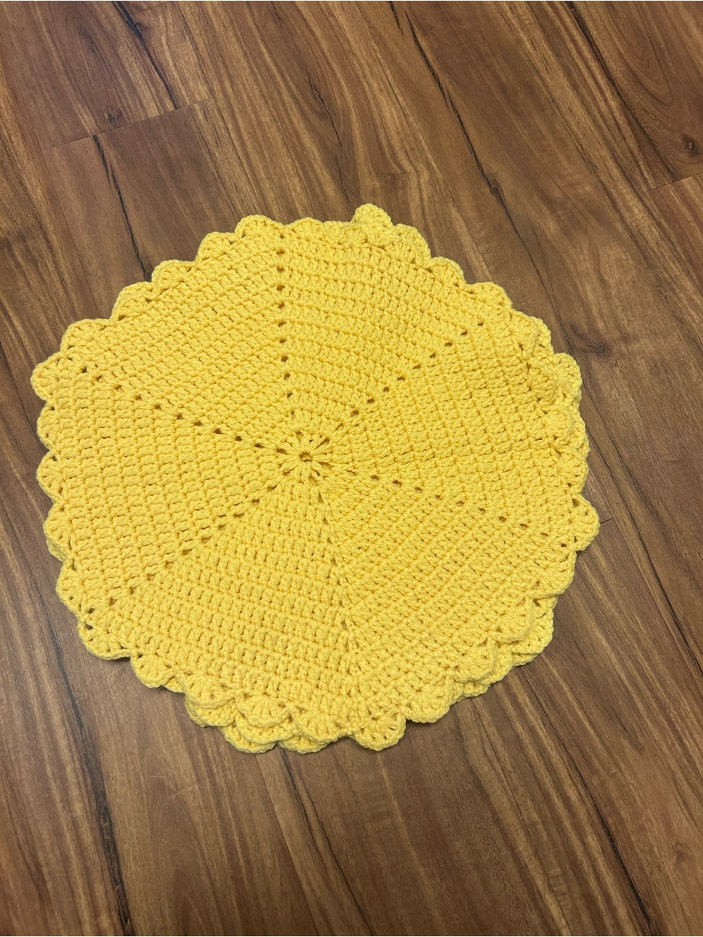 Handcrafted Yellow Crochet Round Doily - Home Accents set 4
